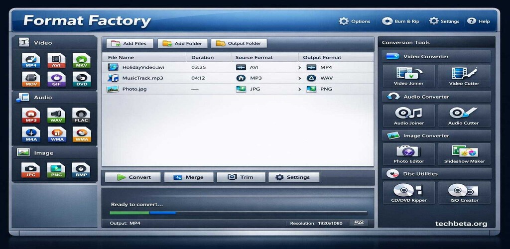 Format Factory – Free Media Converter