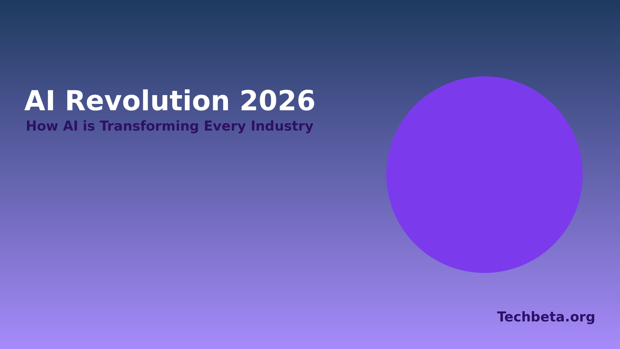 AI Revolution 2026: How Artificial Intelligence is Transforming Every Industry