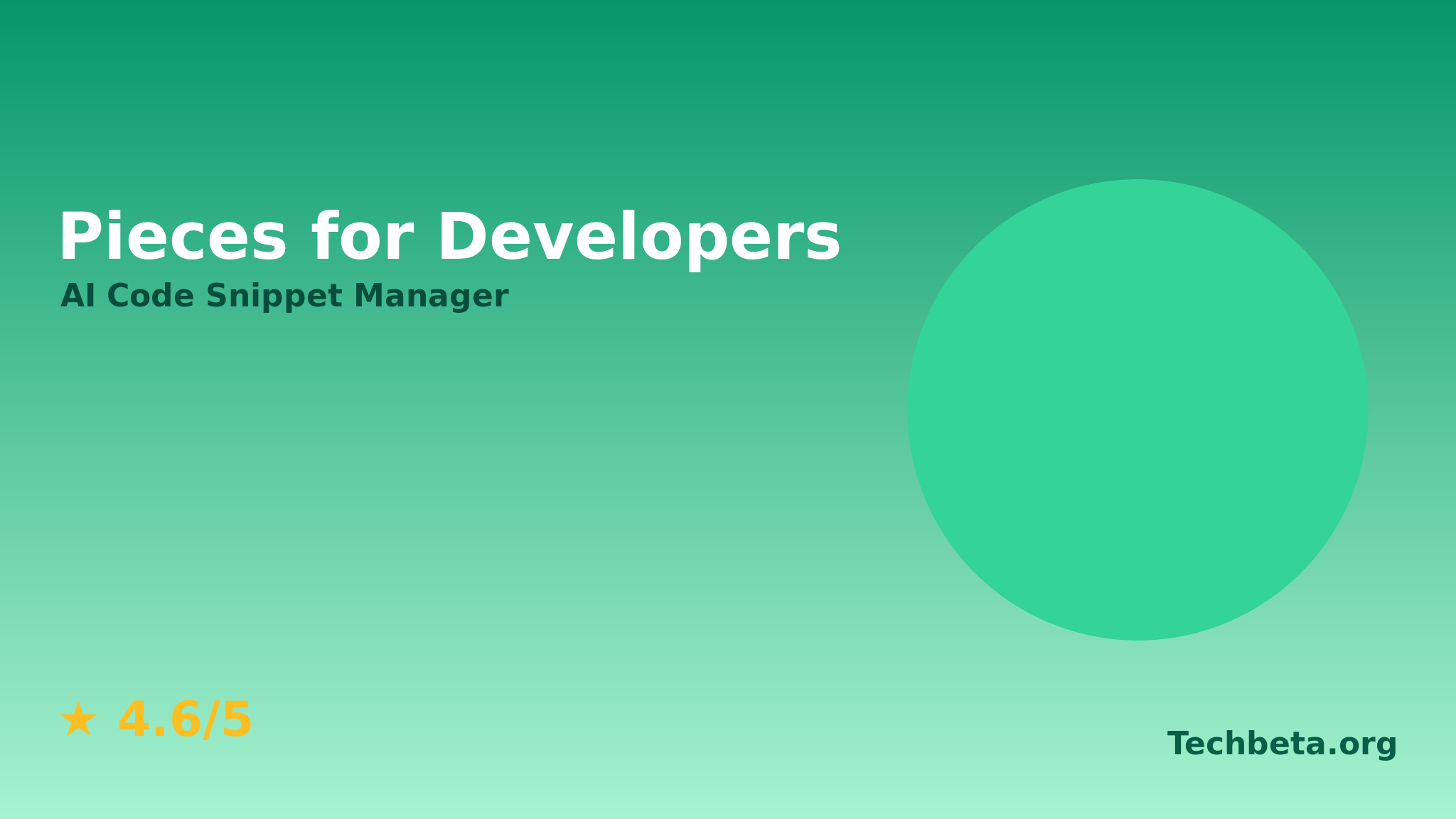 Pieces for Developers – AI-Powered Code Snippet Manager