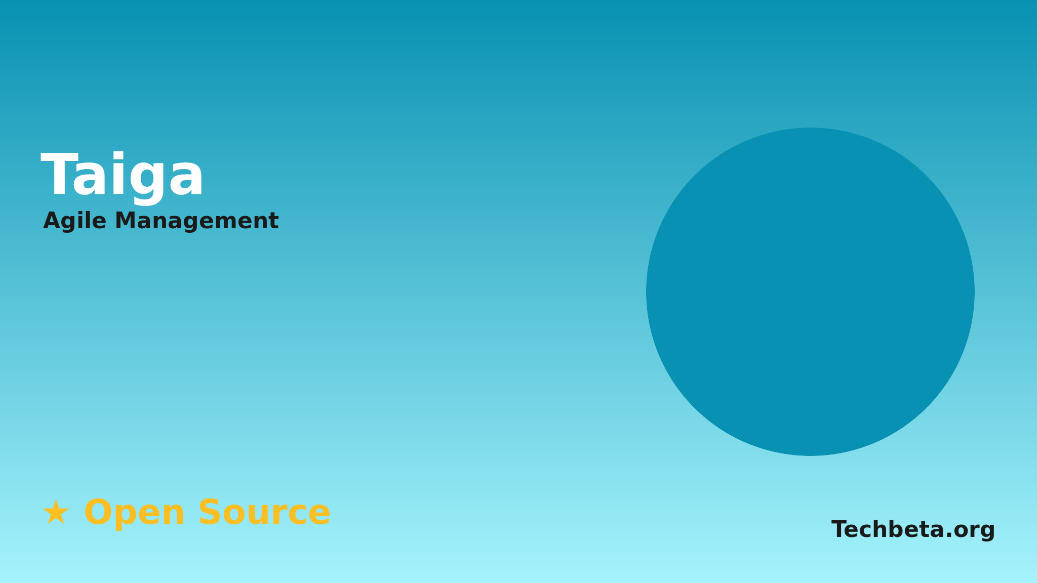 Taiga: Open-Source Agile Project Management for Scrum and Kanban Teams